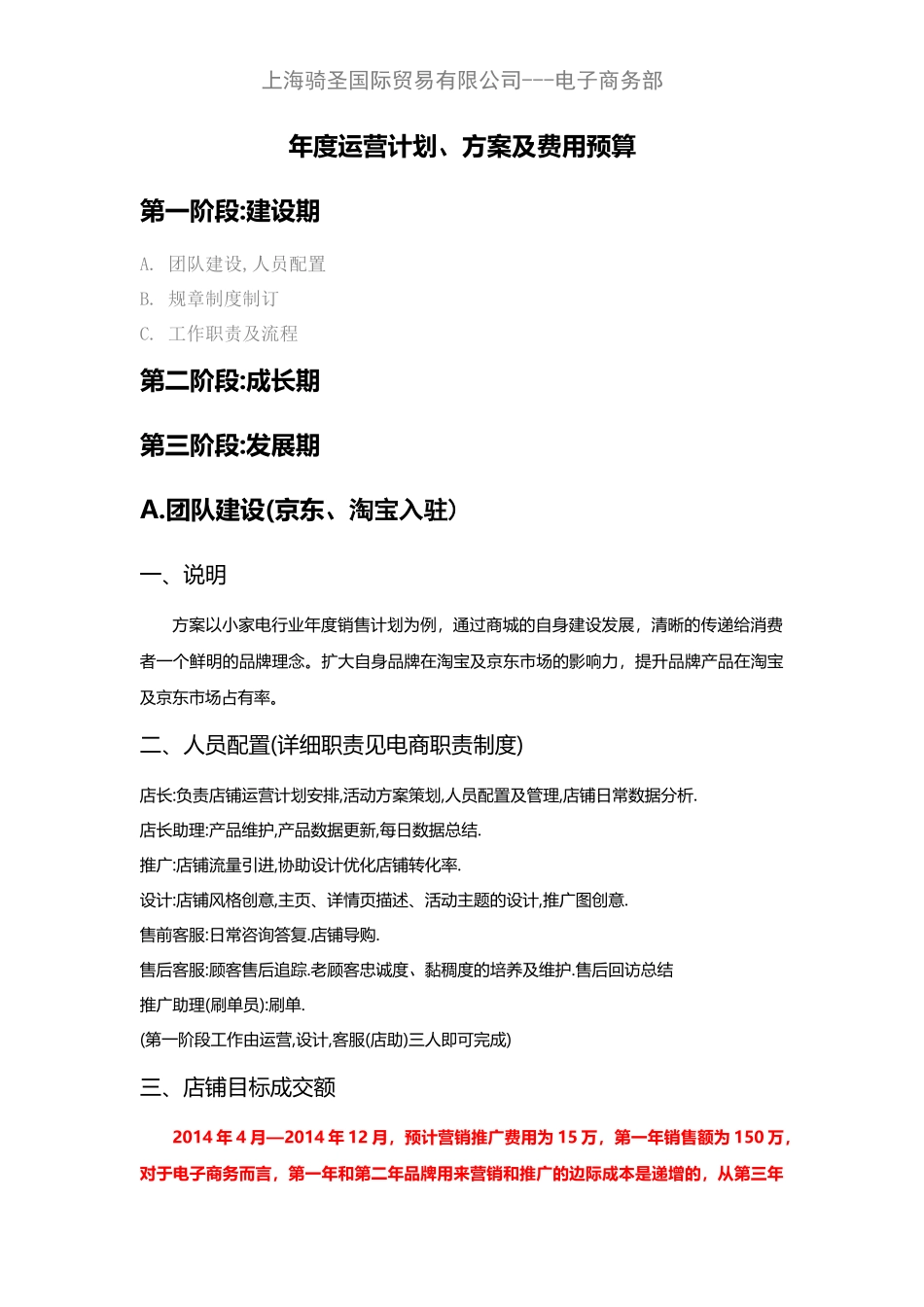 天猫商城年度运营计划及规章制度_第1页