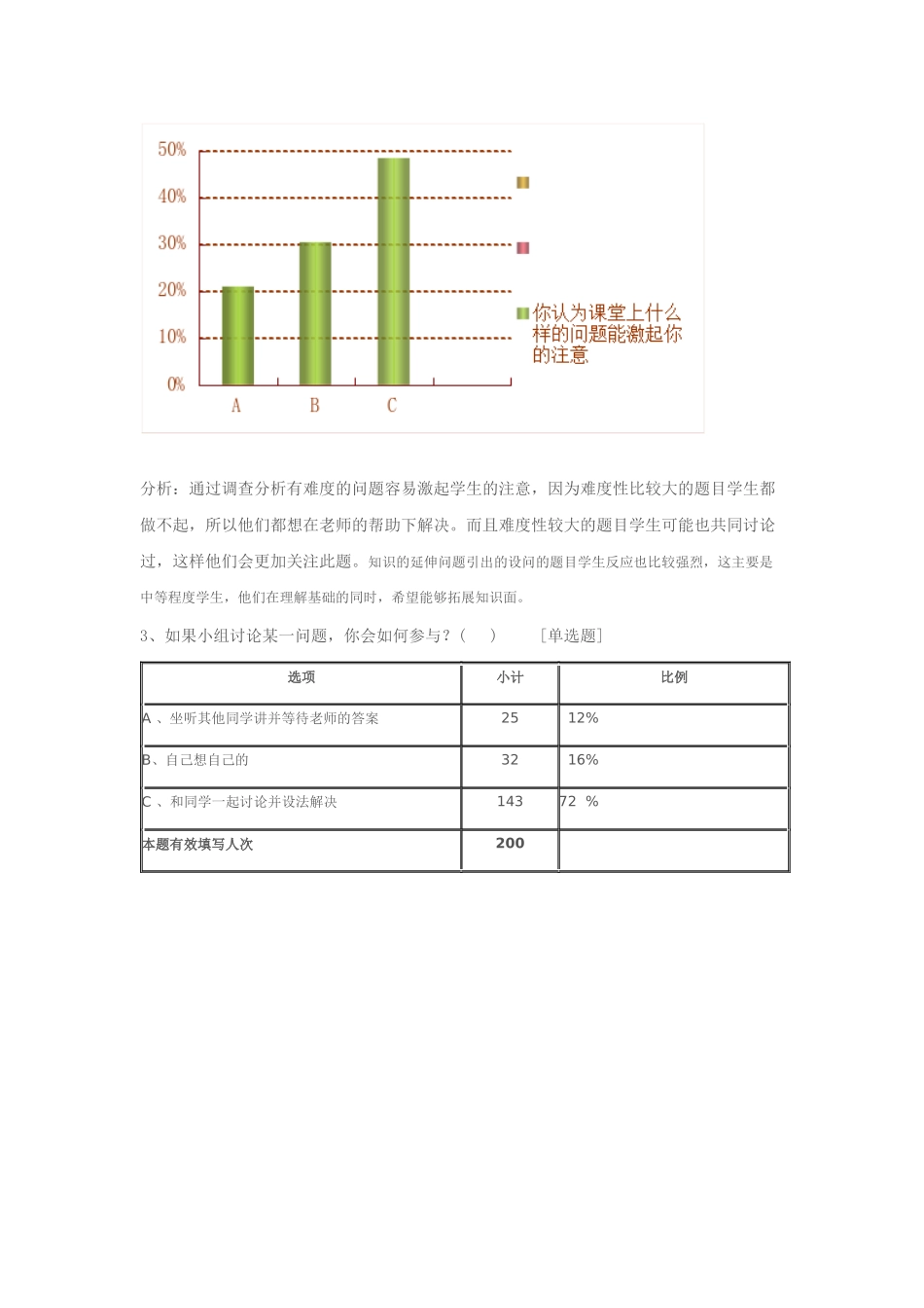 问题教学法调查问卷及问卷分析_第2页