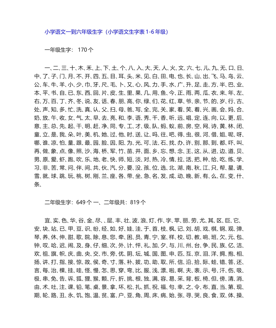 小学生字词(全)_第1页