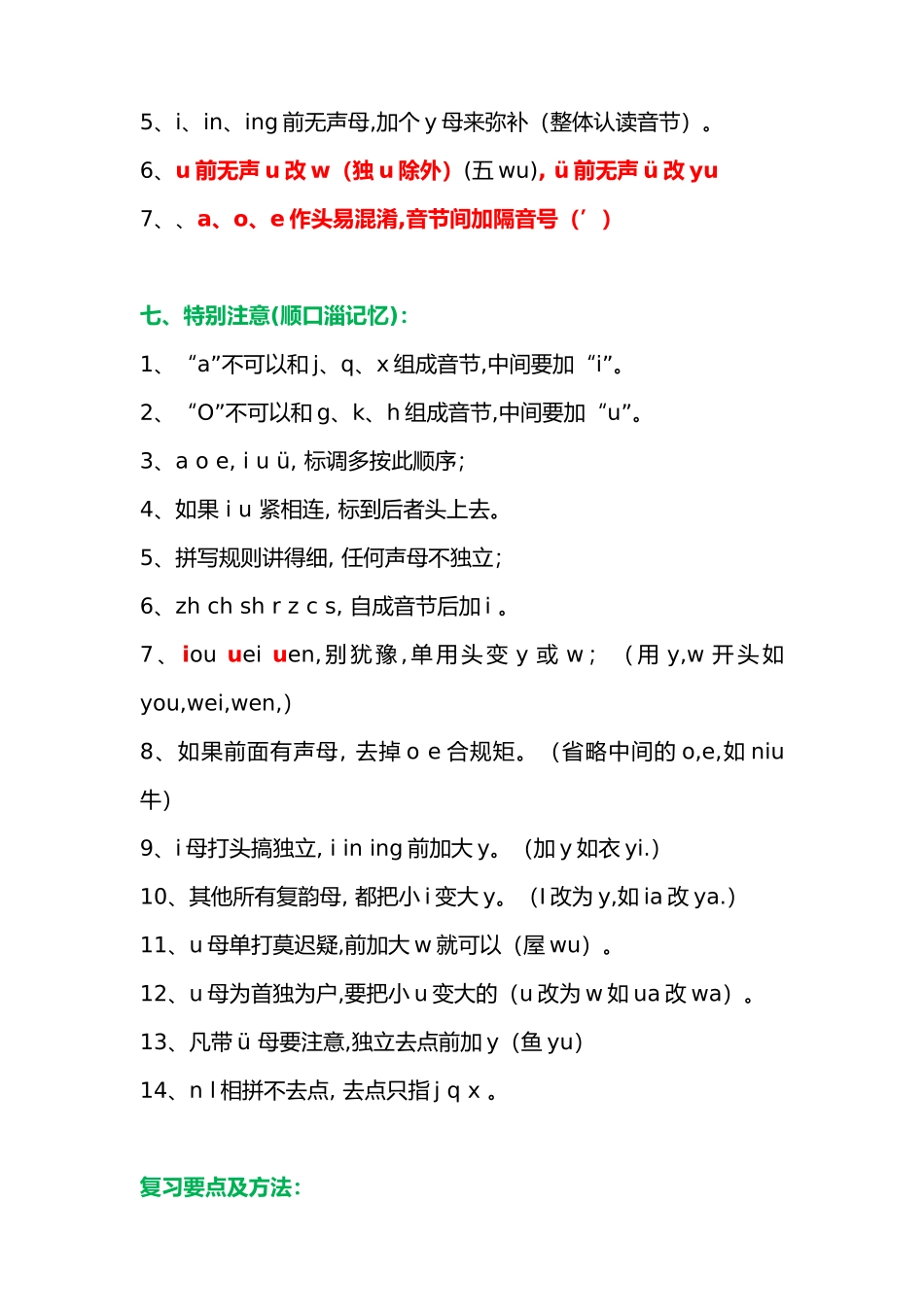 小学一年级语文汉语拼音知识大全及练习_第3页