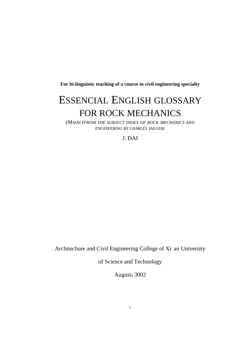 岩石力学英语专业词汇必备_第2页