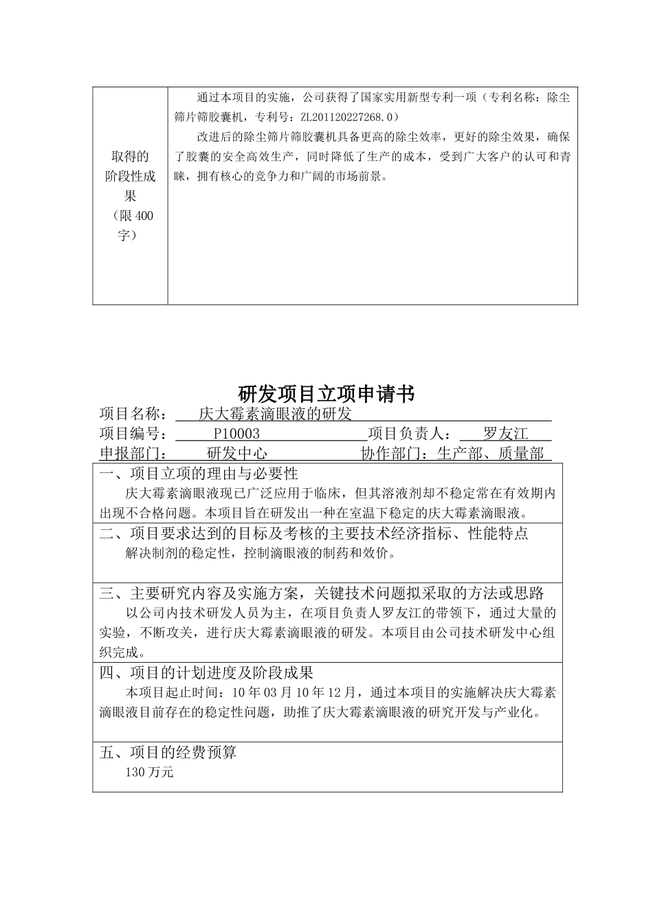 研发项目立项申请书样版_第2页