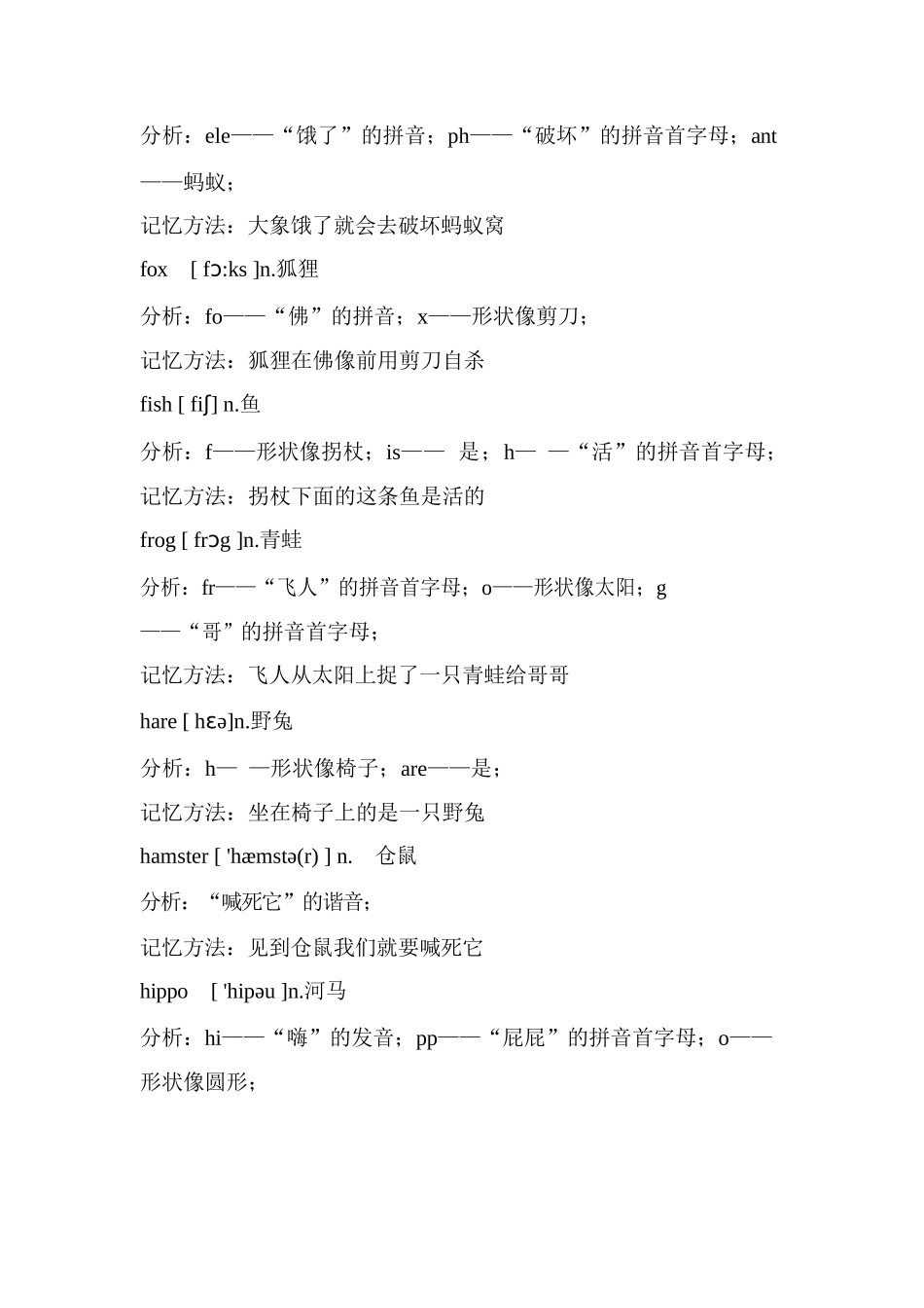 英语单词图像记忆法(小学单词)_第3页