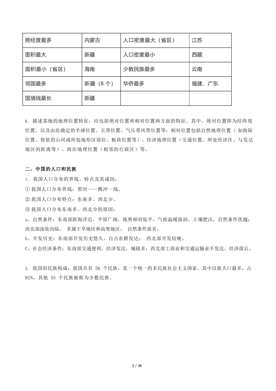 中国地理常考知识点总结_第2页