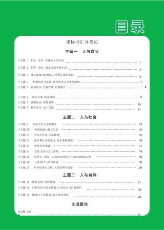 中考《基础知识记背册》英语