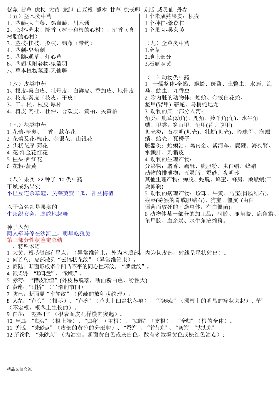 中药鉴定学总结大全_第3页