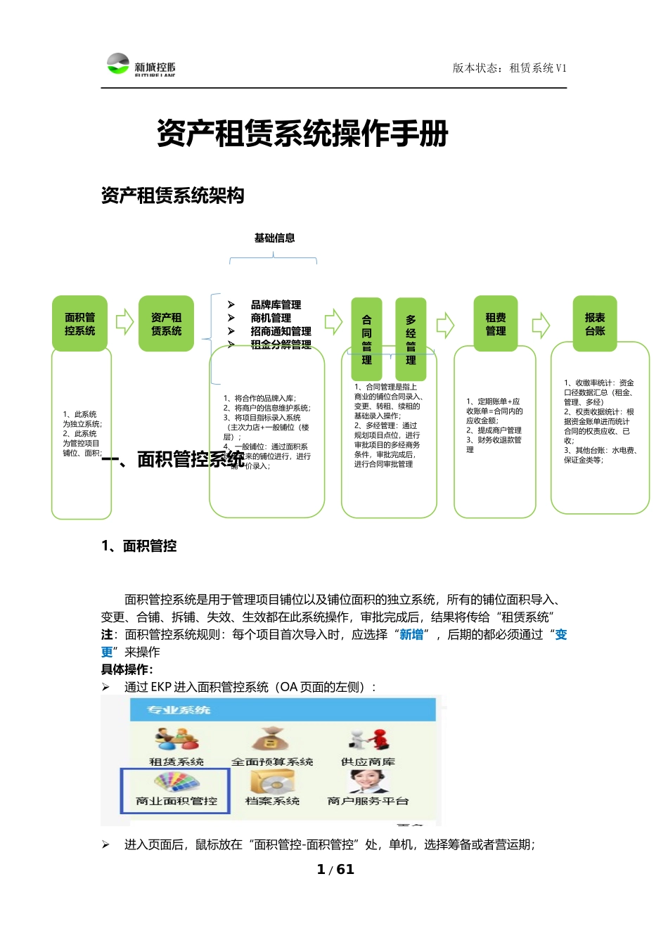 资产租赁系统操作手册V1_第1页