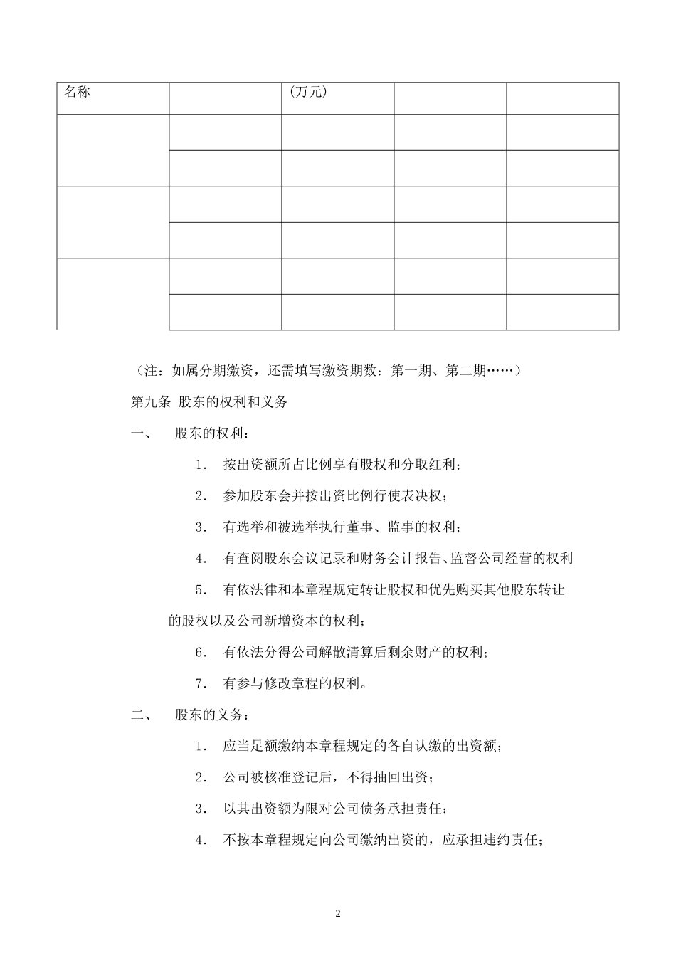 最新公司章程有限公司_第2页