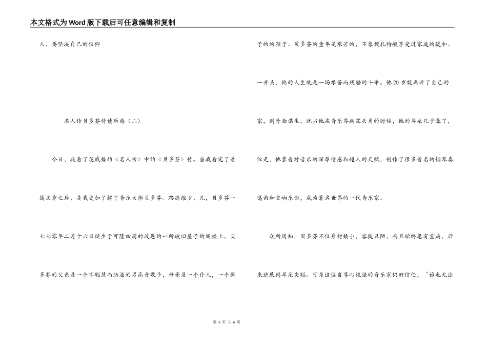 名人传贝多芬传读后感_第3页