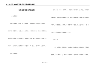 标准化学校建设实施方案
