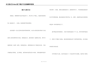除夕之夜日记