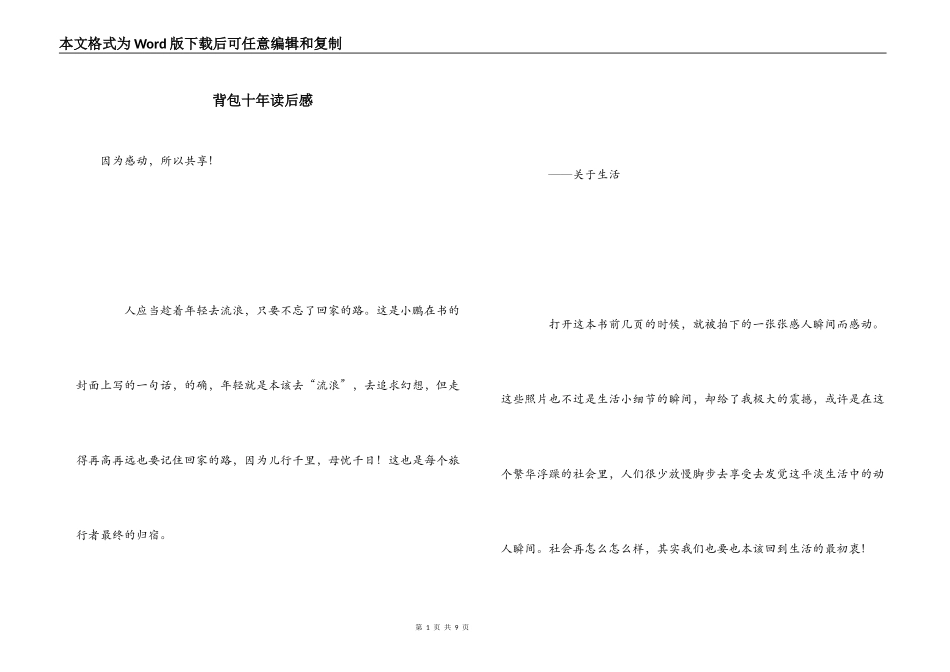 背包十年读后感_第1页
