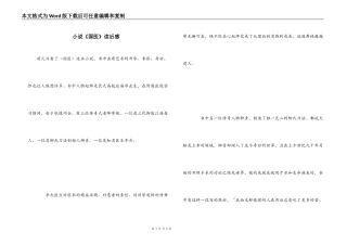 小说《国医》读后感