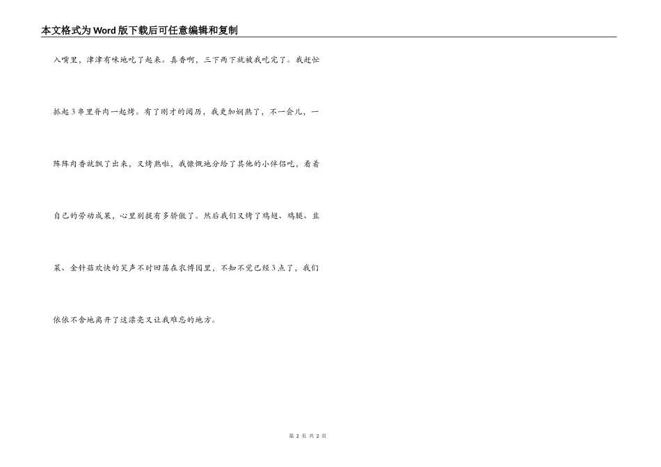 叙事作文 农博园烧烤记_第2页