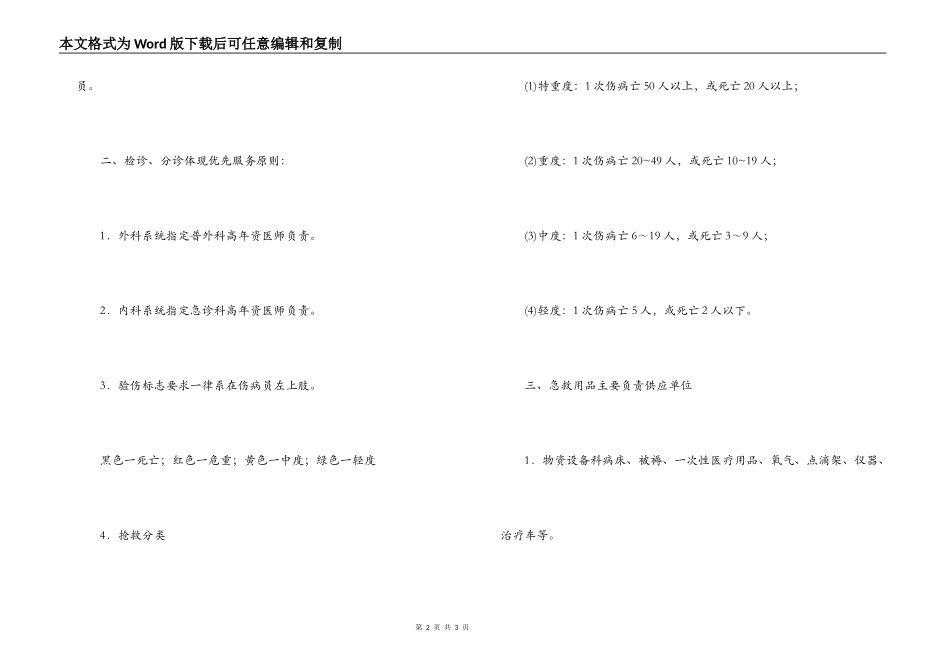 批量突发意外伤害事件抢救应急预案_第2页