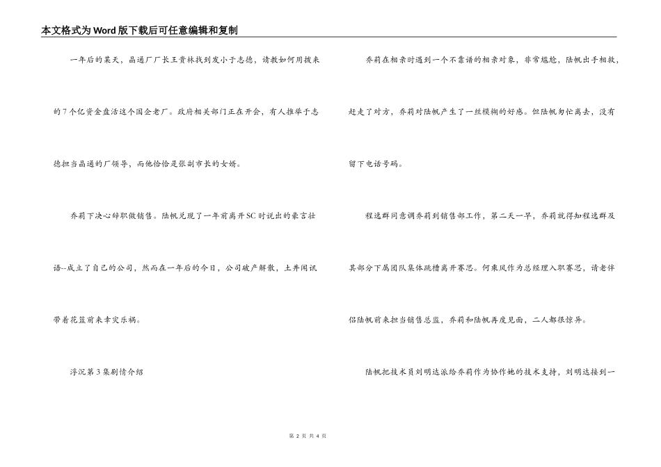电视剧浮沉第1.2.3.4.5.6集剧情介绍_第2页