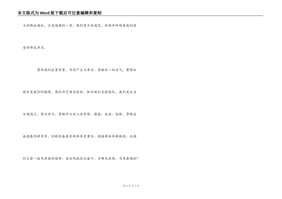 少先队员退队仪式发言_第3页