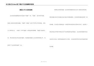 集团公司大经营战略