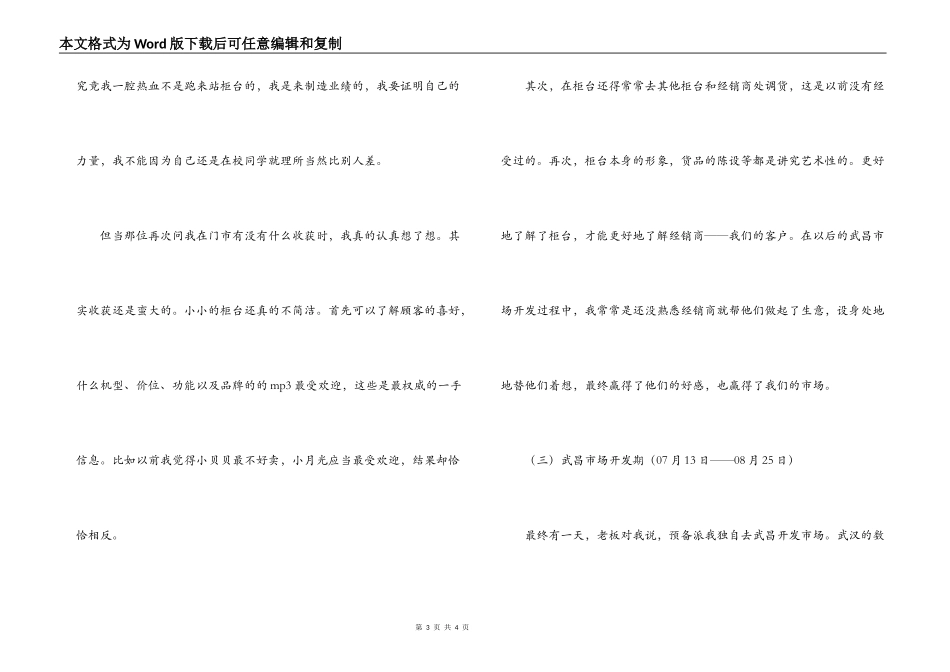 市场营销人员实习报告范文_第3页