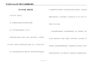 护士节文章；我是天使