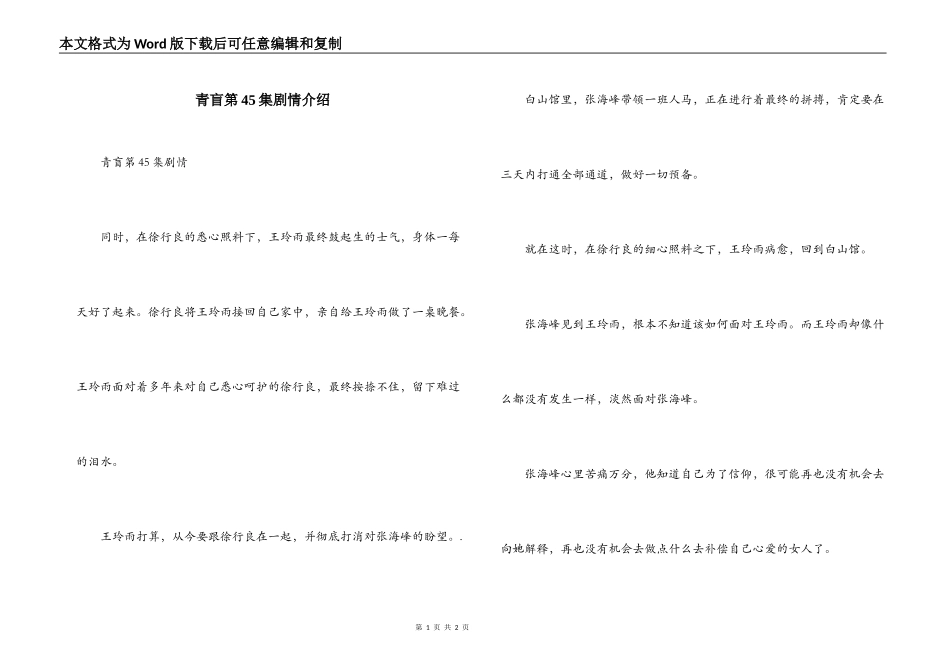 青盲第45集剧情介绍_第1页