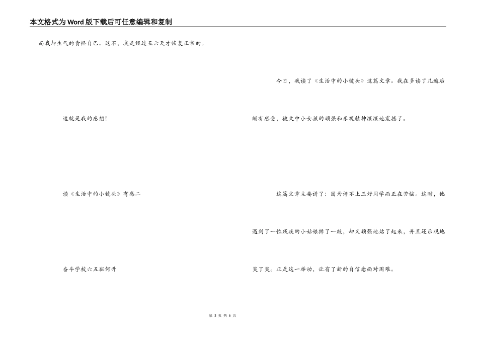 读《生活中的小镜头》有感_第3页
