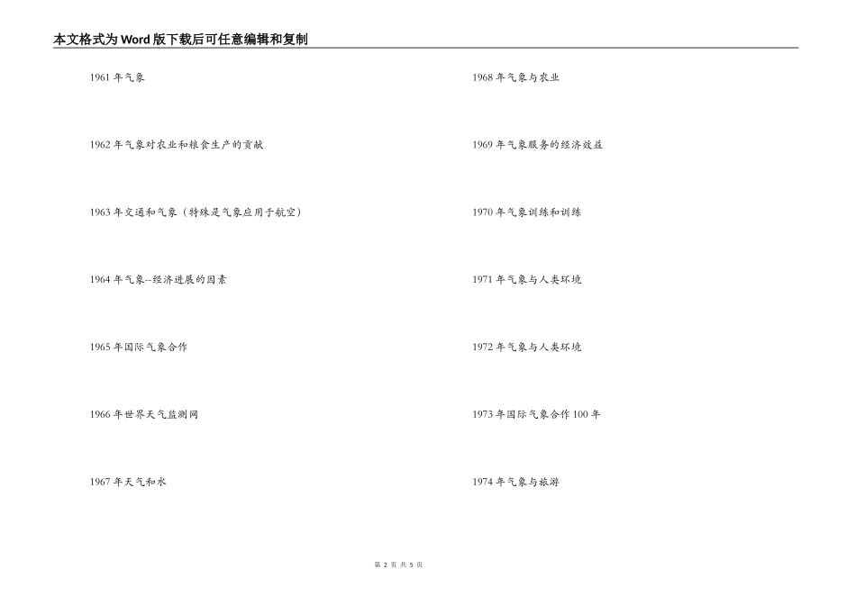 2022世界气象日的主题，历年主题_1_第2页