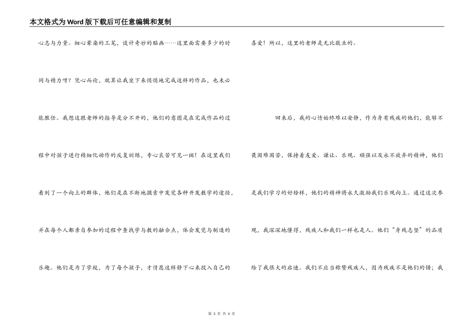 参观特殊教育学校有感_第3页