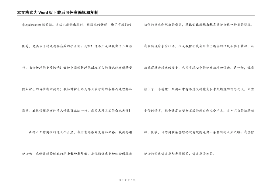 护士节文章 我心目中的护士_第2页