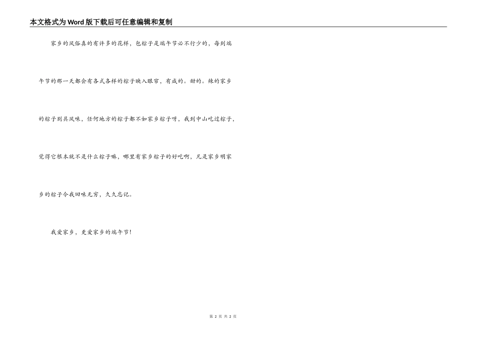 家乡的端午节_第2页