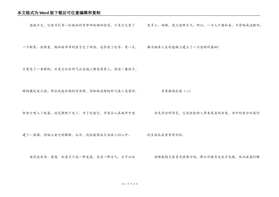 导盲狼读后感_第2页