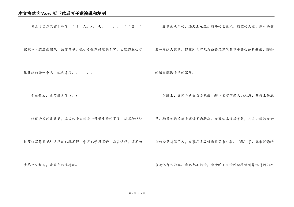 初中作文：春节新见闻_第3页