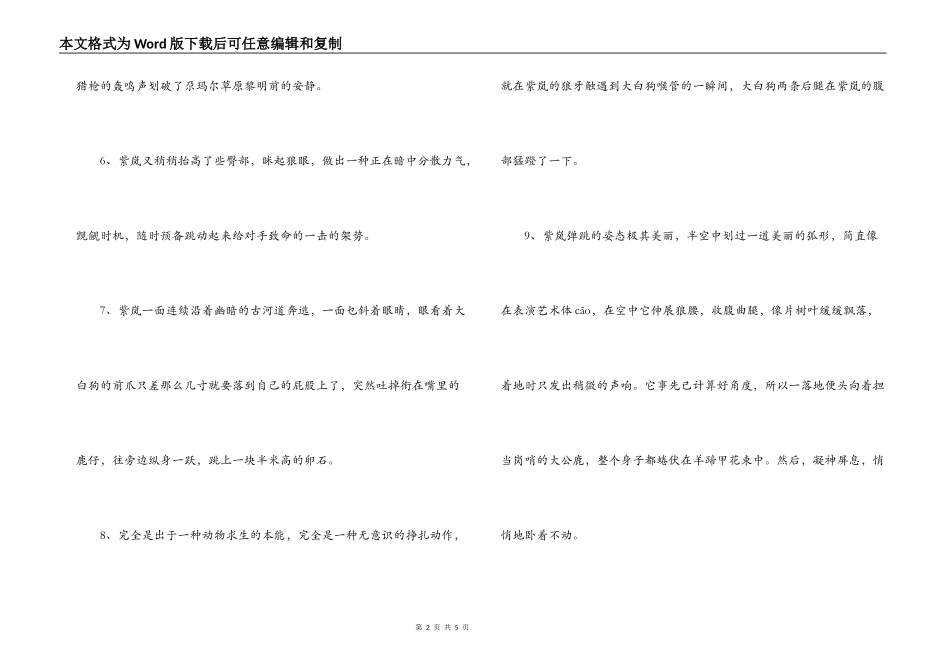 狼王梦好词好句好段_第2页