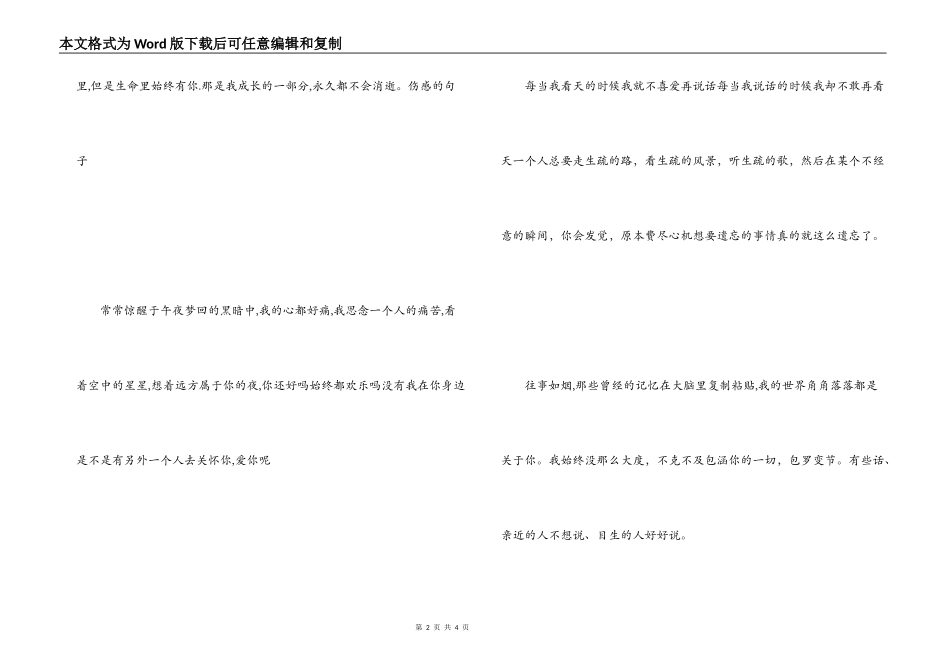 非主流经典伤感语段_第2页