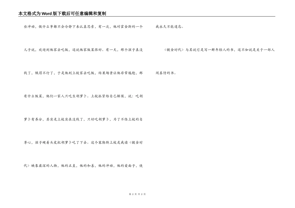 镀金时代读后感_第2页