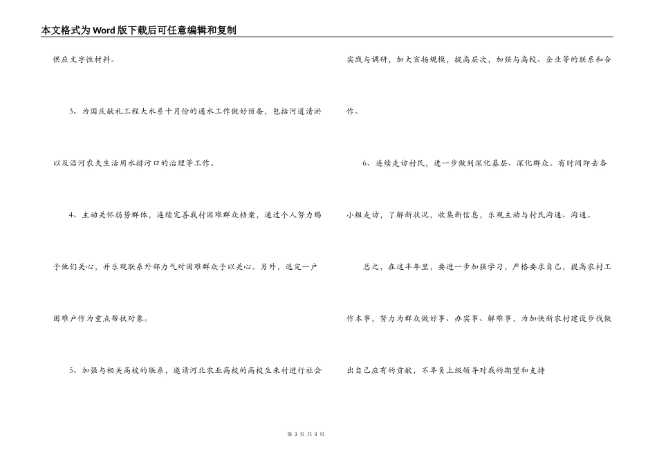 2022年村主任助理工作计划_第3页