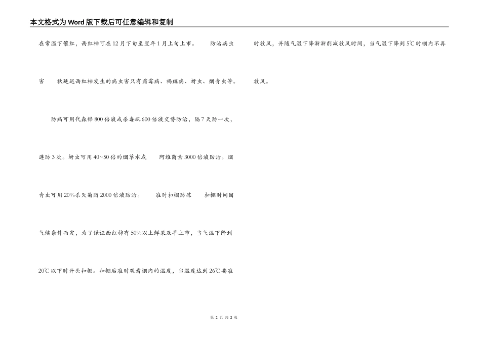 秋延迟西红柿高产栽培技巧_第2页