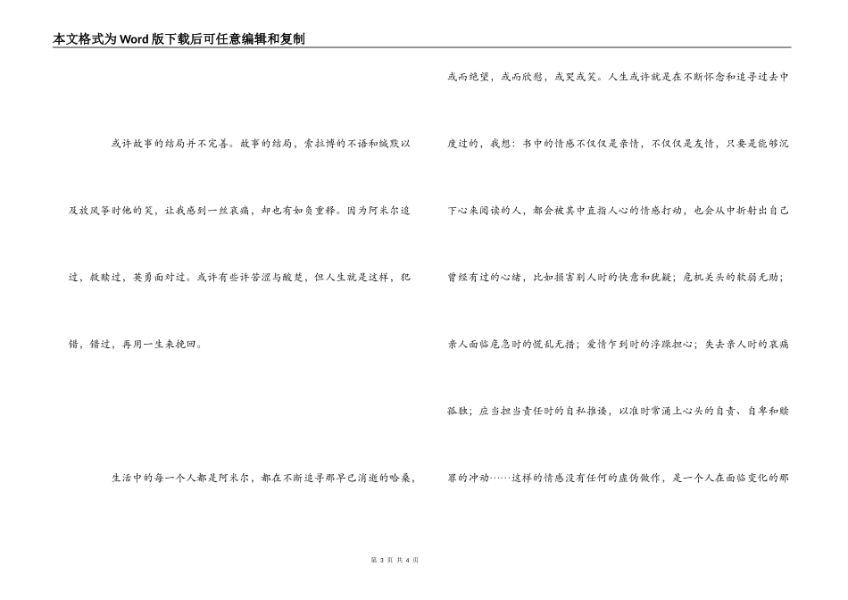 《追风筝的人》读后感1000字_第3页