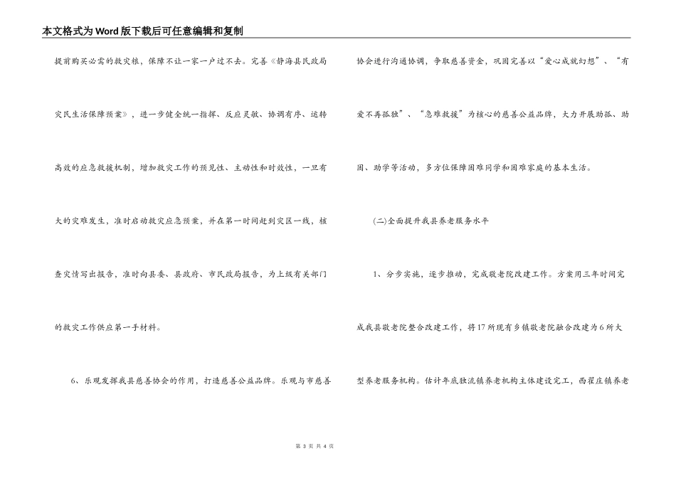 2022年县政府民政工作年度工作计划_第3页