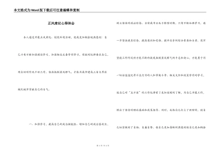 正风肃纪心得体会