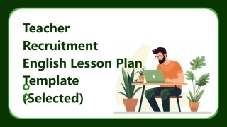 Teacher Recruitment English Lesson Plan Template (