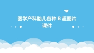 医学产科胎儿各种B超图片课件