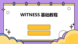 WITNESS基础教程