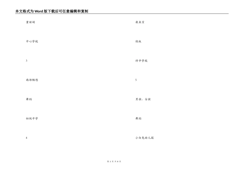 六一儿童节节目单_第2页