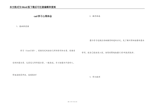 cad学习心得体会
