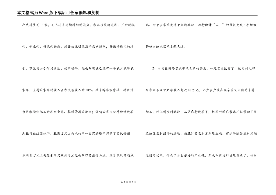 乡村旅游发展情况调研报告_第3页