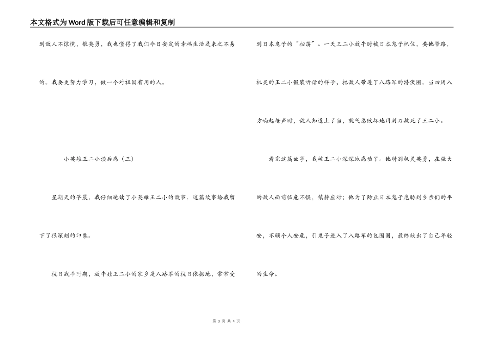 小英雄王二小读后感_第3页