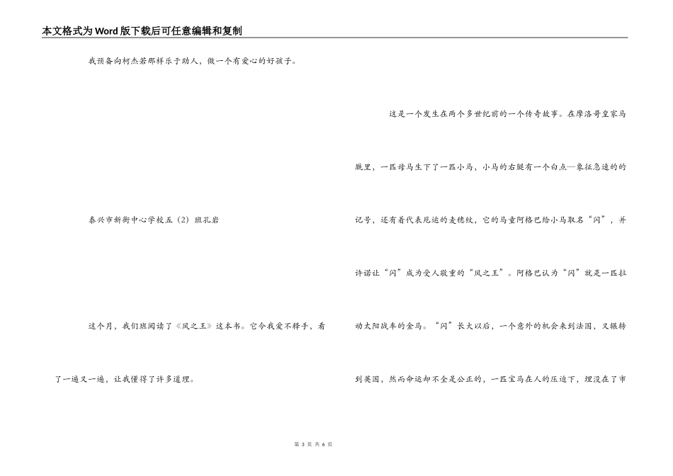 《风之王》读后感三篇_第3页
