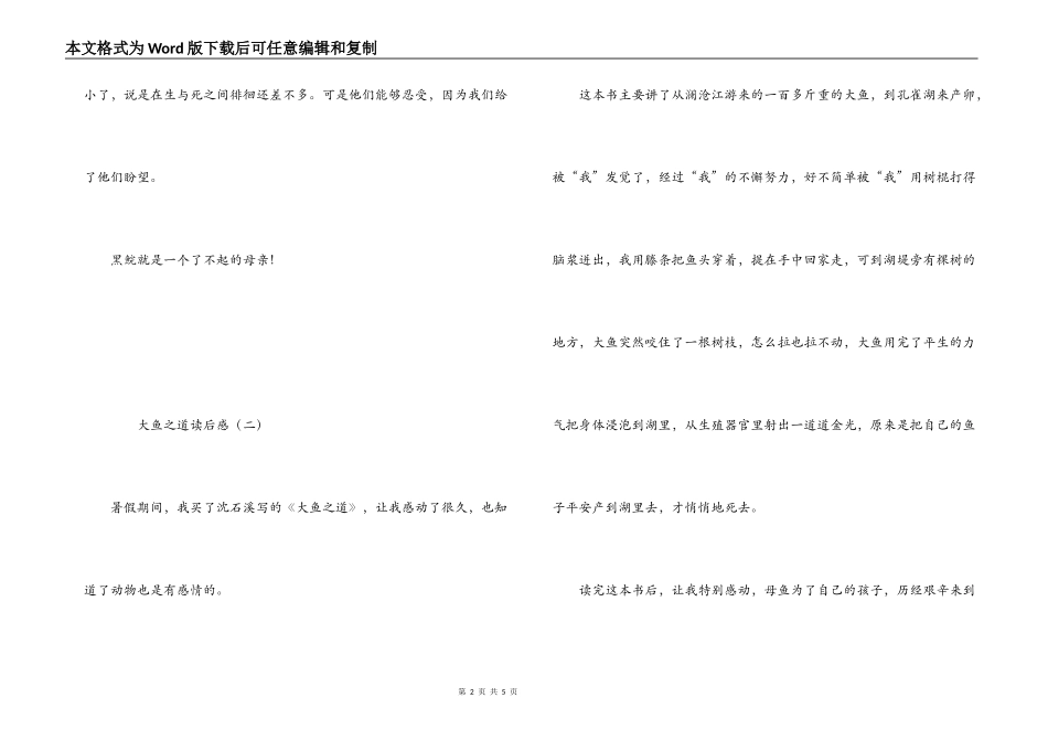 大鱼之道读后感_第2页