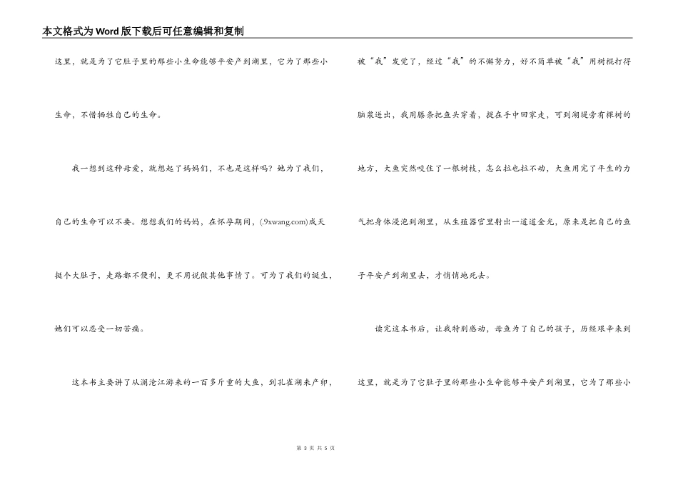 大鱼之道读后感_第3页